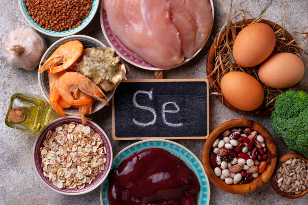 Brazil nuts and fish as selenium-rich foods